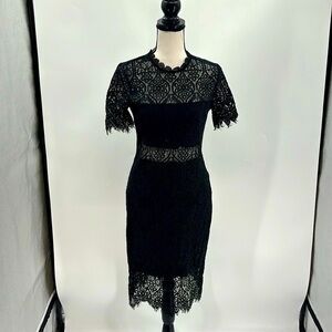 UEC LuLus size medium black lace midi